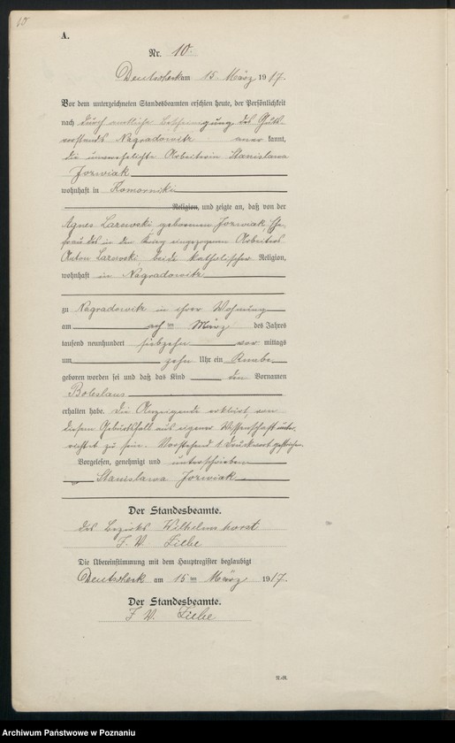 Obraz 12 z jednostki "Geburts-Neben-Register"