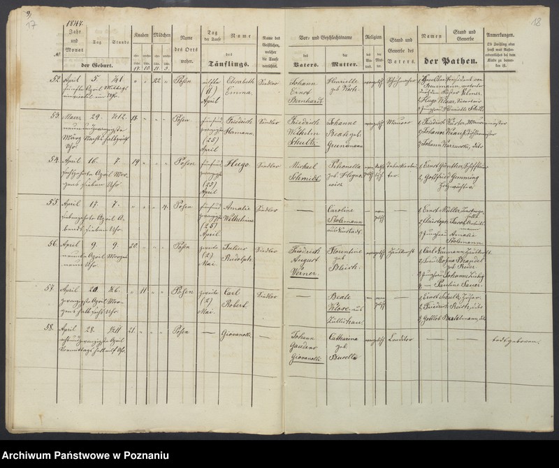 Obraz 12 z jednostki "Taufregister-Duplikat"