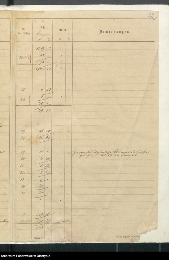 image.from.unit.number "Rechnung über Einnahme und Ausgabe der Kirchen-Kasse Kraplau"