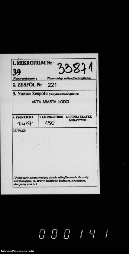 Obraz 2 z jednostki "Dokumenty o torgach na otdaču v podrjad rabot po ustrojstvu podzemnago kanala iz trub sistem "Mone" po ulicam ot Dzel´noj po Zelenoj, Dlugoj i Maloj v gor. Lodzi"