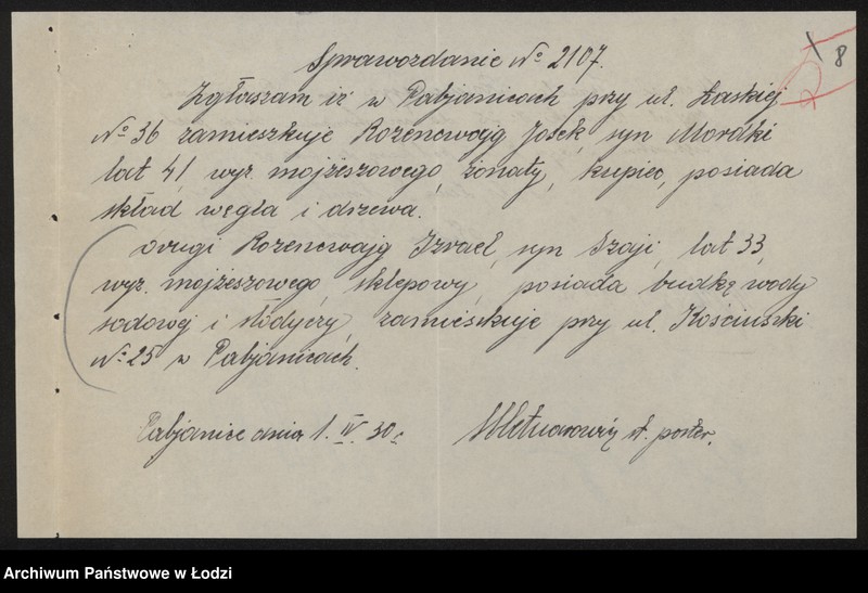 Obraz 10 z jednostki "Izrael Rozencwajg- drobna sprzedaż owoców, słodyczy i wody sodowej w Pabianicach"