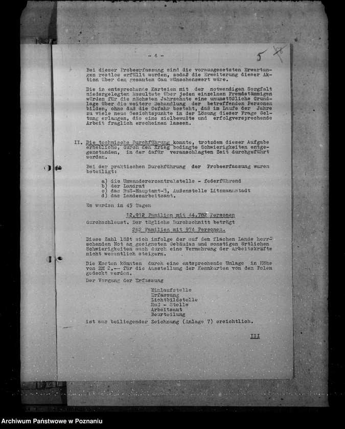 Obraz 11 z jednostki "Vorläufiger Abschlussbericht über die Probeerfassung der Polen im Warthegau"