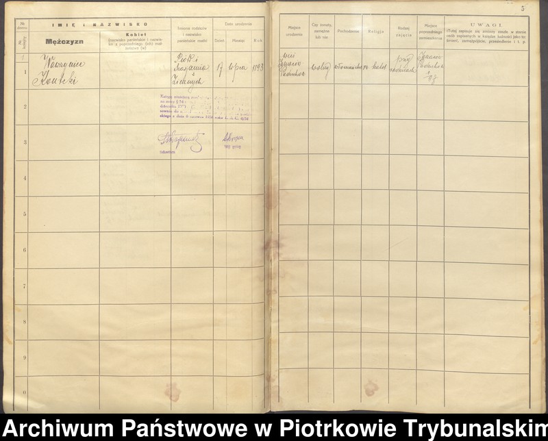 image.from.unit.number "[Księga ludności stałej gminy Ręczno] wieś Ignaców Poduchowny i Nowinki"