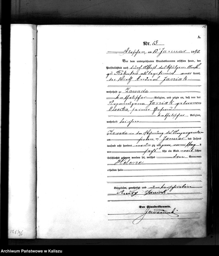 Obraz 18 z jednostki "[Księga urodzeń]"