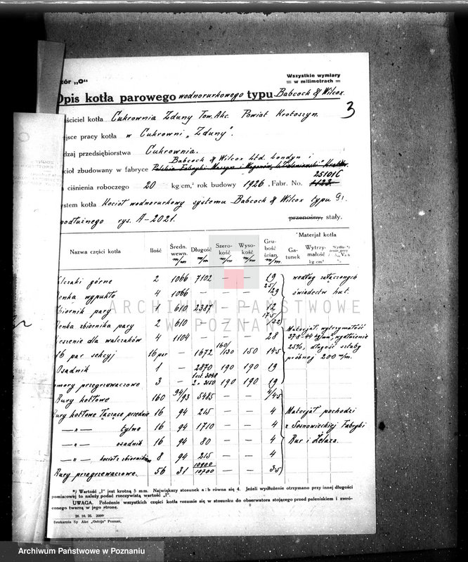 Obraz 7 z jednostki "Cukrownia Zduny pow. krotoszyński woj. nr porz. kotła 5925"