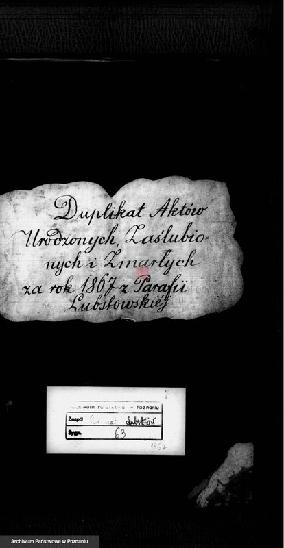 Obraz 1 z jednostki "Księga urodzeń, małżeństw i zgonu"