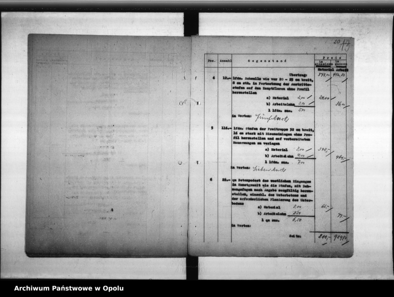 Obraz 18 z jednostki "Kunststeinstufen Erweiterungsbau des Rathauses B[an]d VIII"