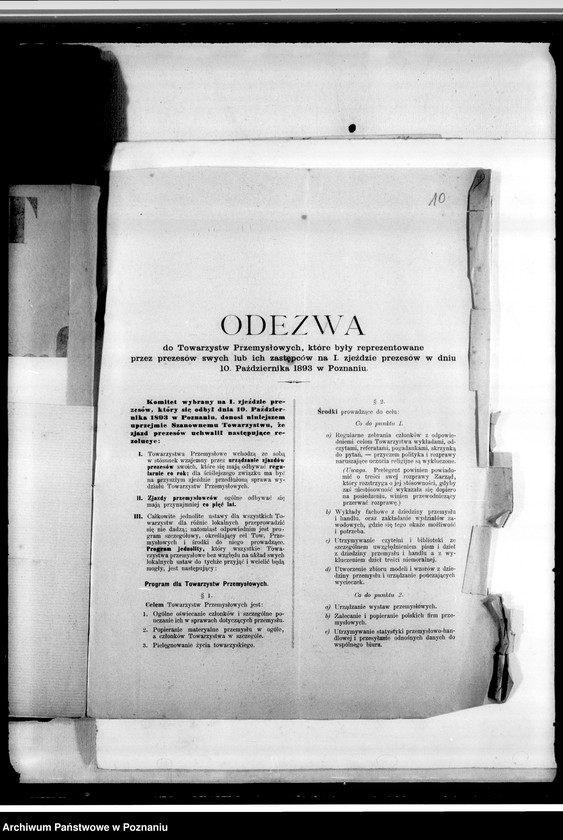 image.from.unit.number "Korespondencja, podania o przyjęcie na członków, sprawy finansowe, odezwy, programy"