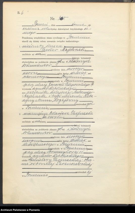 Obraz 8 z jednostki "Księga miejscowa małżeństw tom IV [Rejestr główny małżeństw]"