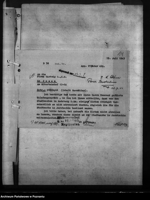 Obraz 20 z jednostki "Stadtwerke - Jarotschin"