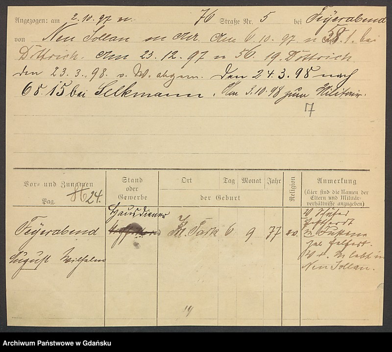 image.from.unit.number "Karty meldunkowe: Feyerabend - Fiebrant"