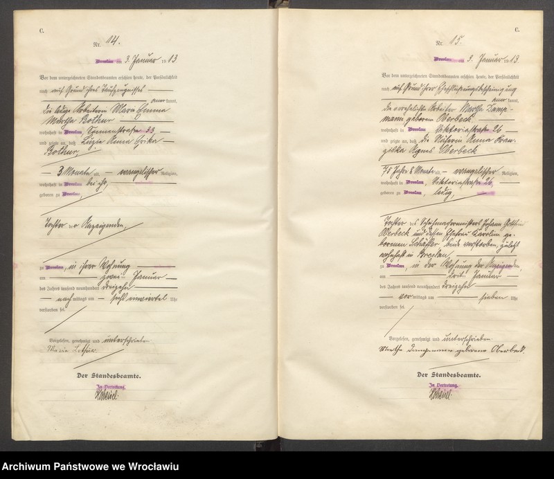 image.from.unit.number "Sterbe-Haupt-Register Breslau IV 1913 Band 1"