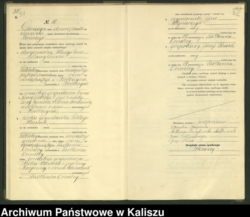 Obraz 19 z jednostki "[Księga małżeństw]"