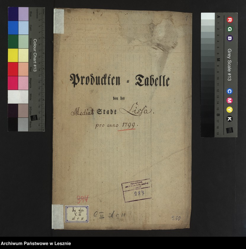 Obraz 3 z jednostki "[Produktentabelle von der Mediatstadt Lissa]"