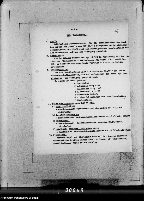 Obraz 16 z jednostki "306 Rucksack A-G. [Korespondencja, zamówienia i kalkulacje]"