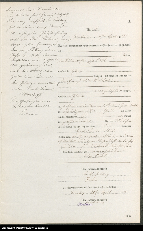 Obraz 16 z jednostki "Geburtsregister"