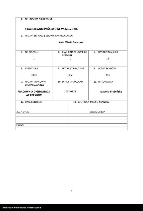 Obraz 1 z jednostki "Kartoteki kontroli ruchu ludności Litera: K"