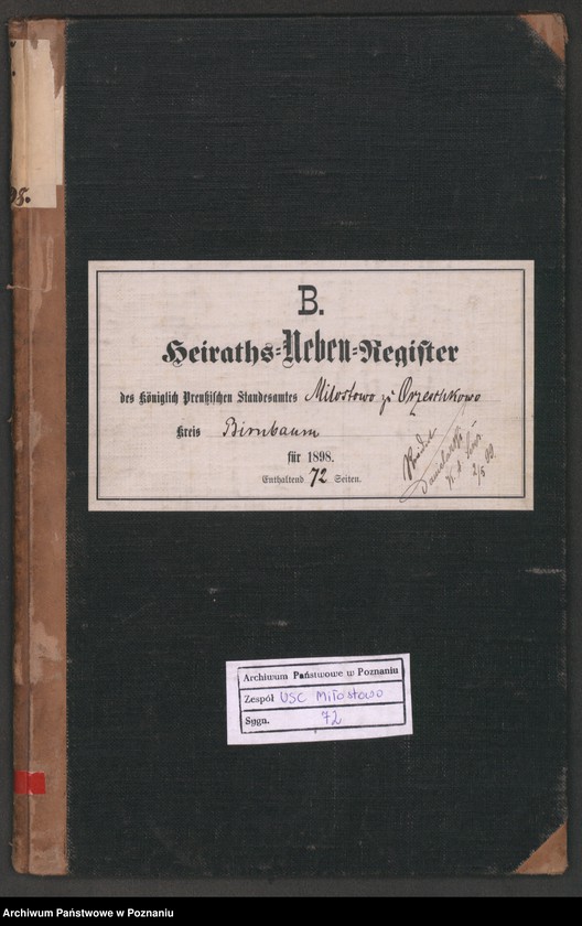 Obraz 2 z jednostki "Księga małżeństw"