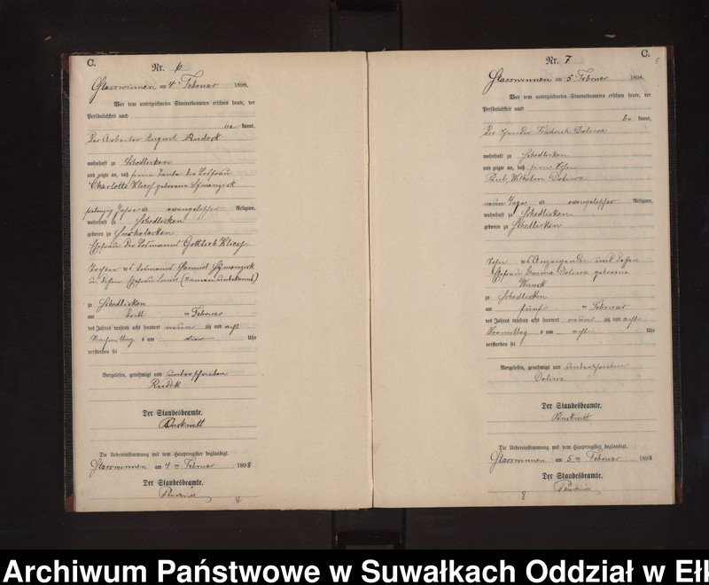 image.from.unit.number "Sterbe-Neben-Register des Preussischen Standes-Amtes Stasswinnen Kreis Lötzen"
