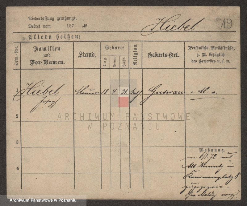 Obraz 19 z jednostki "Hibel (Hü) - Hilczyński"