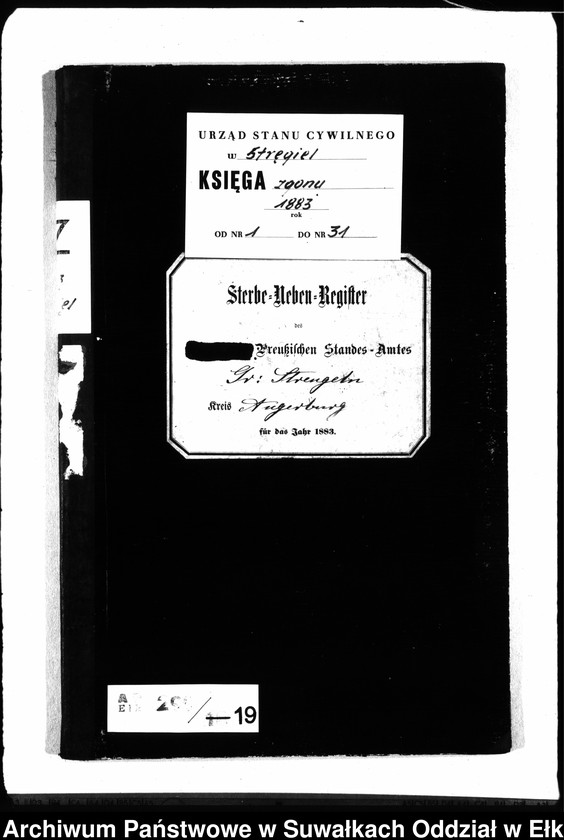 image.from.unit.number "Sterbe-Neben-Register des Preussischen Standes-Amtes Gr. Strengeln Kreis Angerburg"