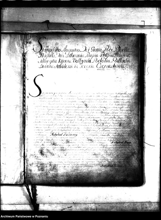 Obraz 5 z jednostki "Or. Stanisław August /Poniatowski/, król polski, transumuje artykuły cechu ciesielskiego w Poznaniu zatwierdzone 1765.7.VIII przez władze miejskie Poznania i potwierdza"