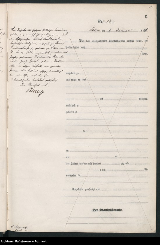 Obraz 16 z jednostki "Księga zgonów t. I"
