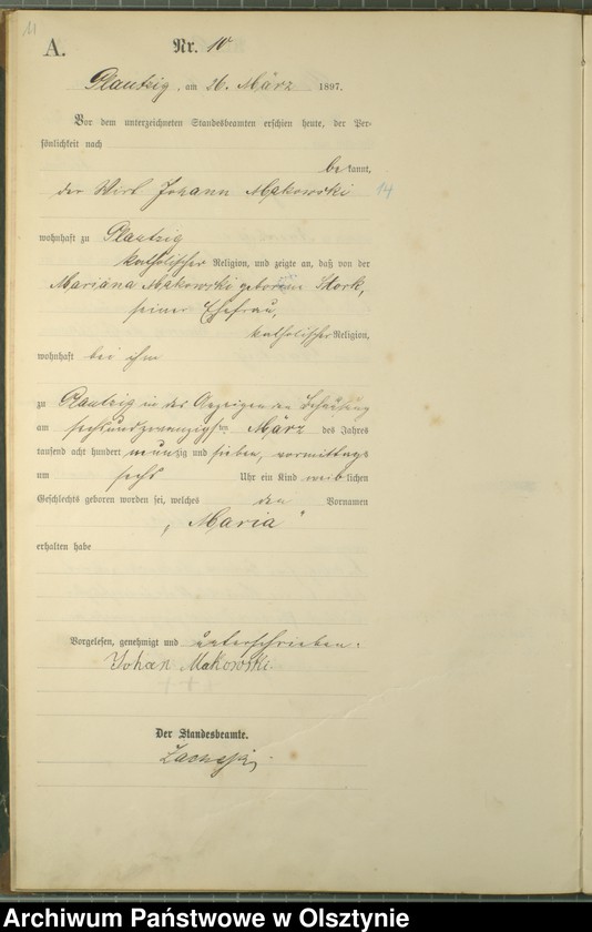 image.from.unit.number "Geburts-Haupt-Register Nr 1 - 46"