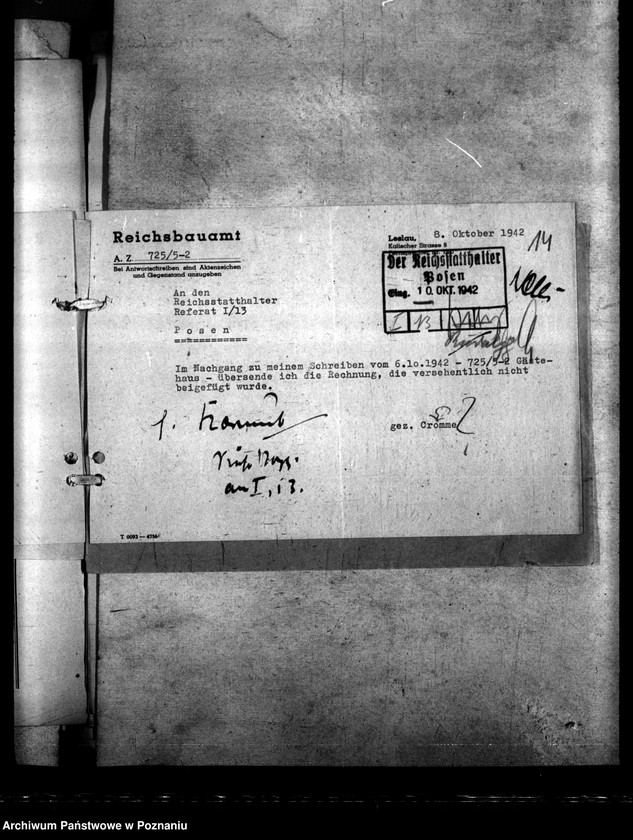 Obraz 18 z jednostki "Instandsetzungsarbeiten im Gästehaus des Gauleiters in Hermannsbad (Ciechocinek)"