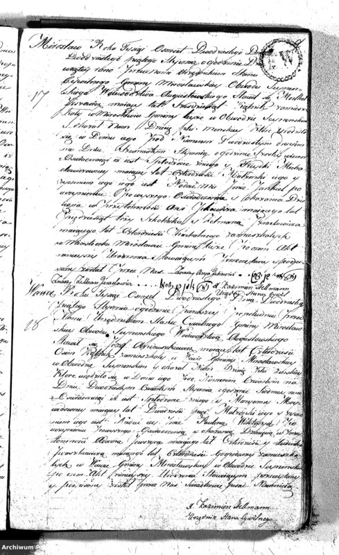 image.from.unit.number "Akta Urodzonych Gminy Mirosławskiey na Rok 1820"