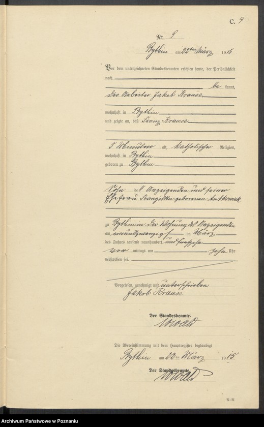 Obraz 11 z jednostki "Sterbe-Neben-Register"