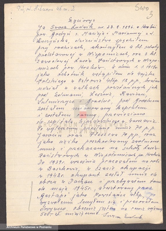 Obraz 18 z jednostki "Życiorysy powstańców wielkopolskich: S - tom lX /Sutkowski Józef - Szczepański Wojciech/."