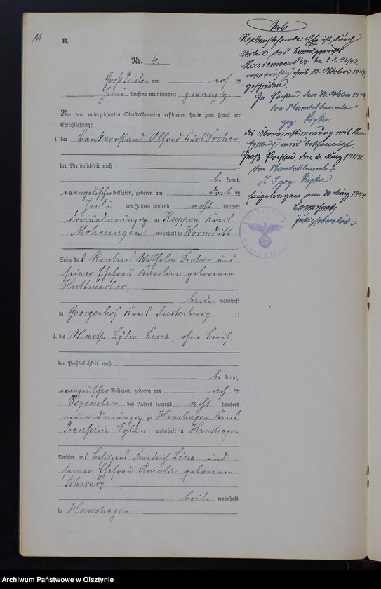 image.from.unit.number "Heiraths-Neben-Register Nr 1 - 26 [ Księga małżeństw - wtóropis ]"