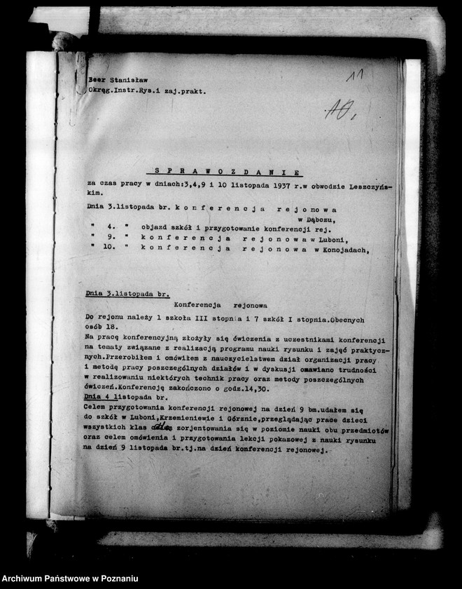 Obraz 14 z jednostki "[Sprawozdania z kursów wyrobu pomocy naukowych na terenie okręgu poznańskiego]"