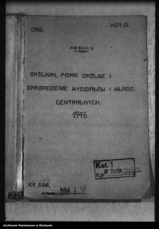 image.from.unit.number "Okólniki, pisma okólne i zarządzenia wydziałów i władz centralnych"