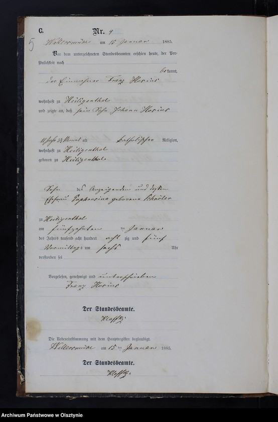 image.from.unit.number "Sterbe-Neben-Register Nr 1 - 82"