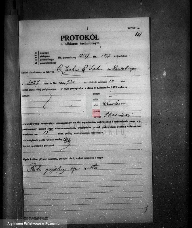 Obraz 16 z jednostki "Majątek Karolewo, pow. obornicki własność Emma Schmidt nr woj. 5977"