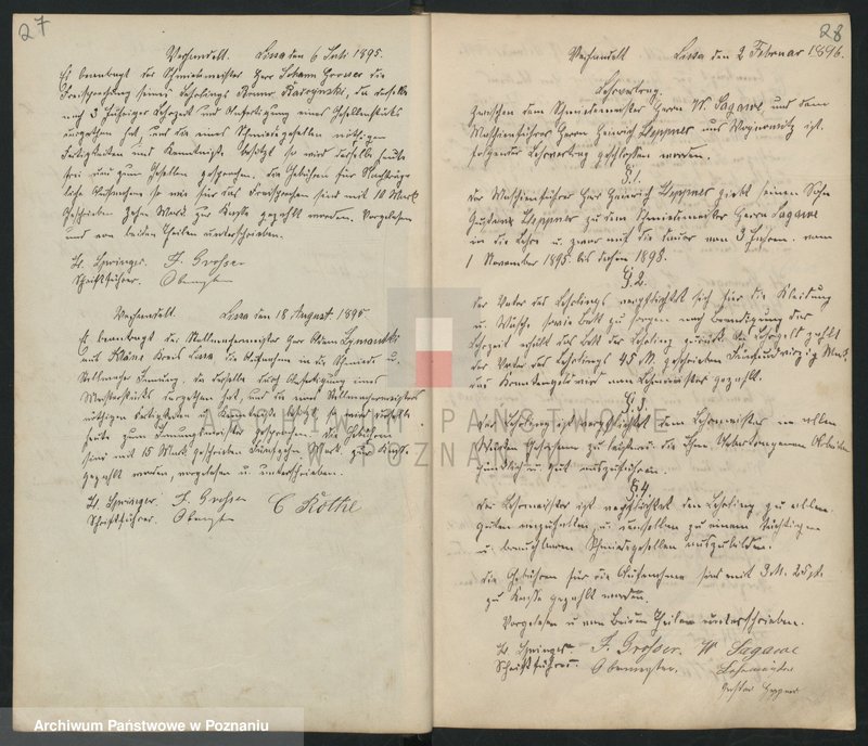 image.from.unit.number "Geschäftsbuch der Schmiede und Stellmacher Innung. [Protokolarz cechu - wpisy uczniów, zebrania kwartalne, itd.]"