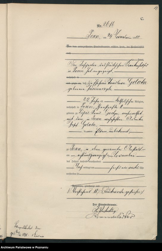 Obraz 20 z jednostki "Księga miejscowa zgonów"