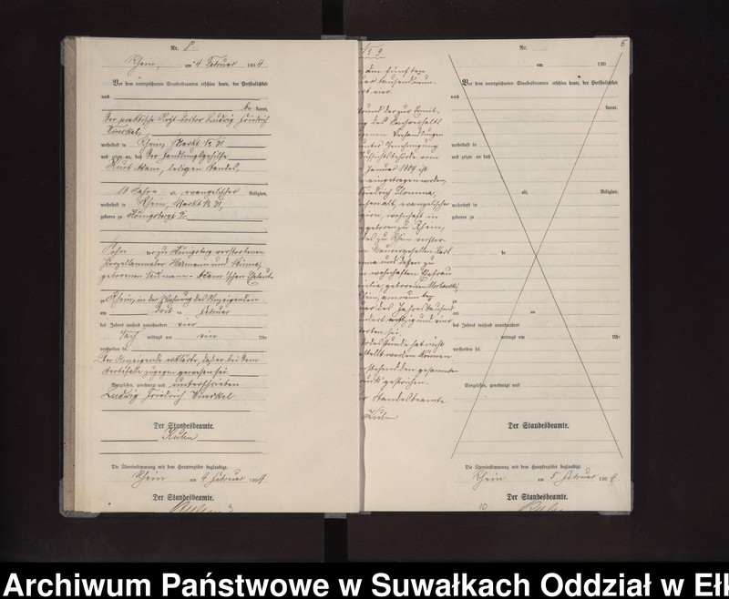 image.from.unit.number "Sterbe-Neben-Register des Preussischen Standes-Amtes Rhein Loetzen"
