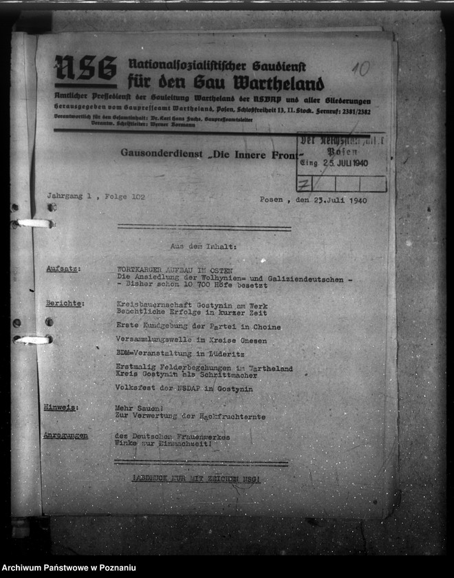 image.from.unit.number "Gausonderdienst - Die innere Front"