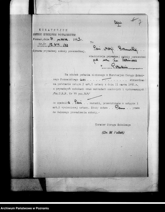 Obraz 10 z jednostki "Prywatna Szkoła Powszechna M. Rozmuskiej pod wezwaniem św. Kazimierza- Poznań"