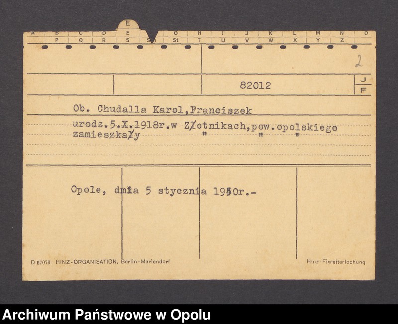 Obraz 4 z jednostki "[Jarasch Wilhelm, Oppeln]"