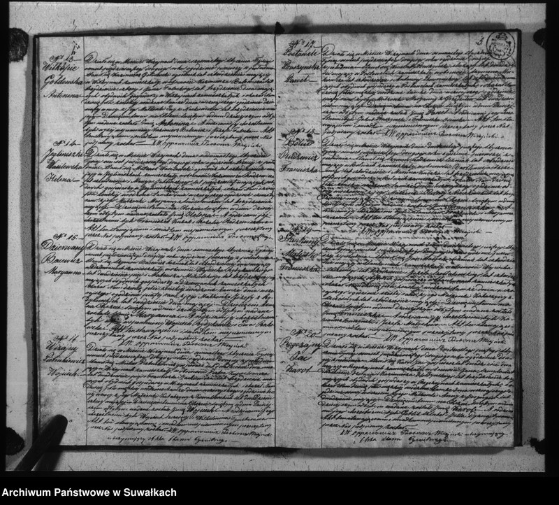 Obraz 5 z jednostki "Duplikat urodzonych, zaślubionych i umarłych parafii wiżajńskiej z roku 1852"