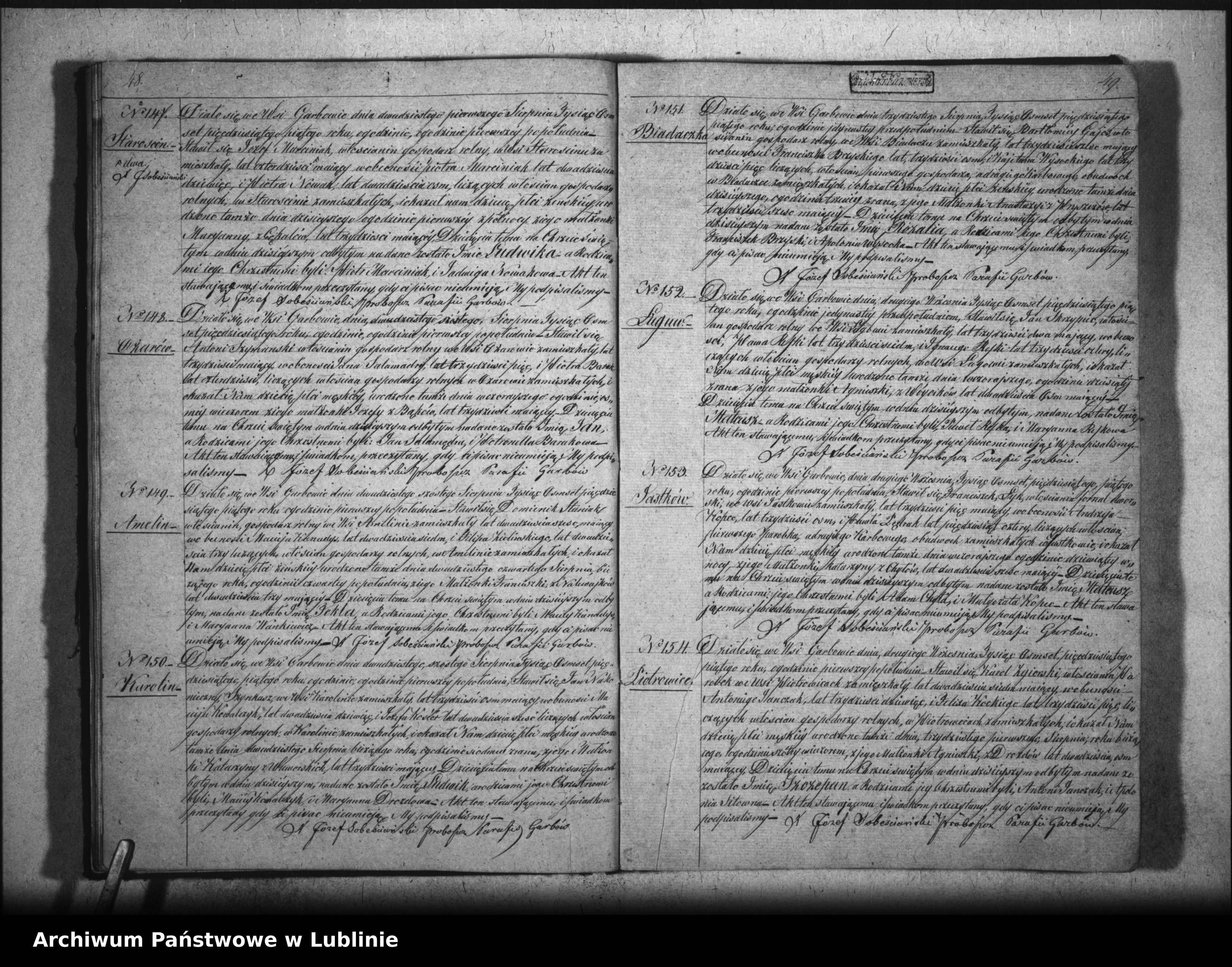 Skan z jednostki: Księga urodzeń, małżeństw i zgonów