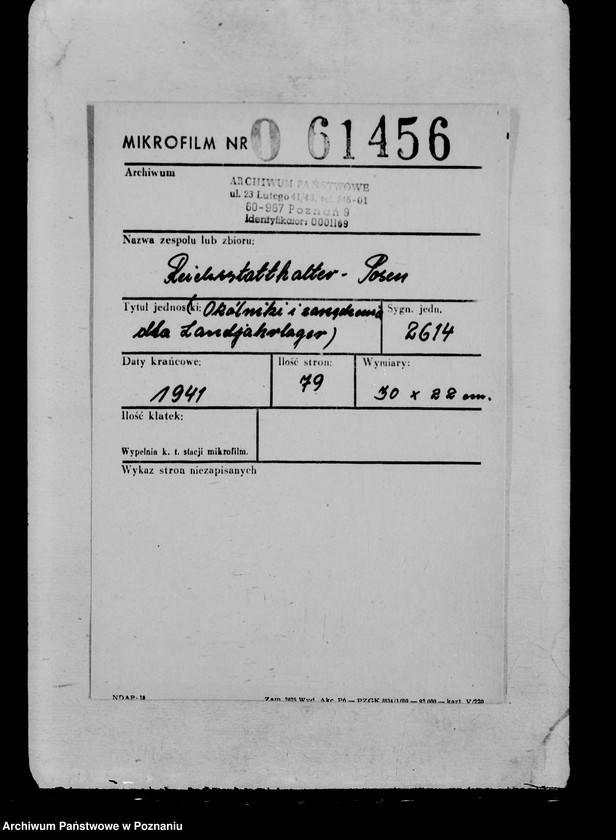 Obraz 2 z jednostki "Okólniki i zarządzenia dla Landjahrlager"