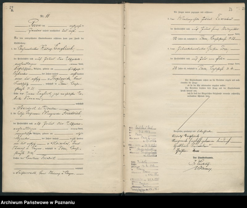 Obraz 13 z jednostki "Księga miejscowa małżeństw tom I [Rejestr główny małżeństw]"