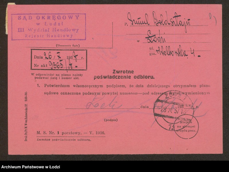 Obraz 11 z jednostki "Szmul Goldsztajn – sprzedaż naczyń kuchennych"