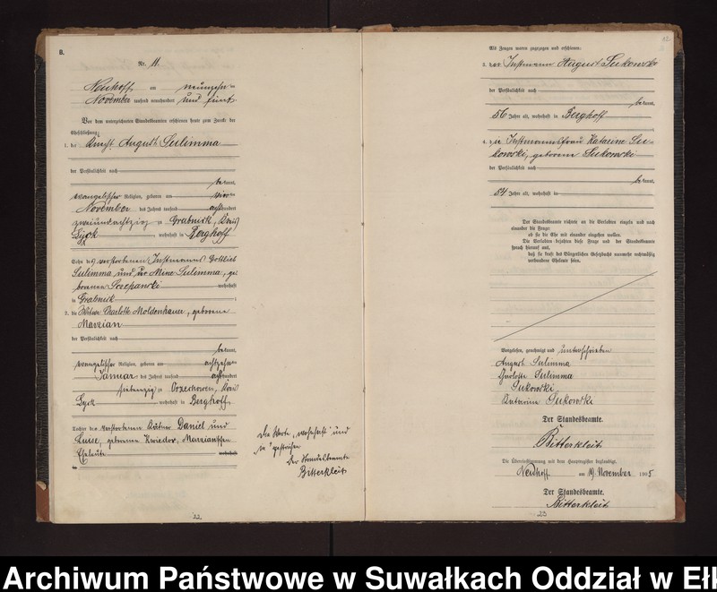 image.from.unit.number "Heirats-Neben-Register des Preussischen Standes-Amtes Neuhoff Kreis Loetzen"