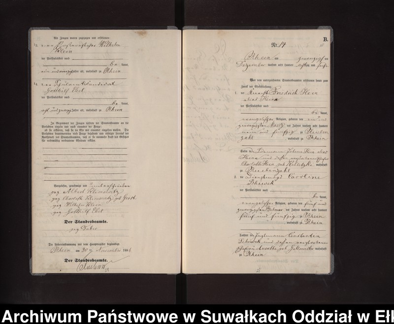 image.from.unit.number "Heiraths-Neben-Register des Preussischen Standes-Amtes Rhein Kreis Loetzen"